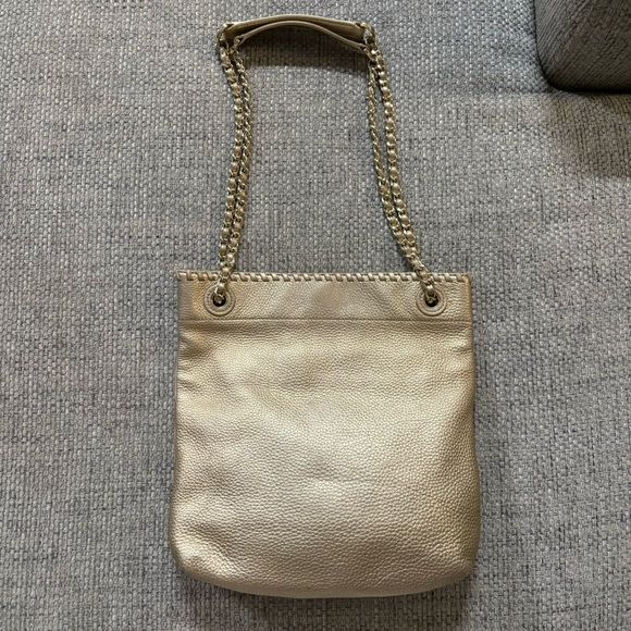 Tory Burch Gold Marion Swingpack Book Bag - Picture 9 of 16